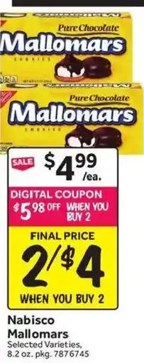 Stop&Shop Nabisco Mallomars offer