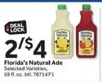 Stop&Shop Florida's Natural Ade offer