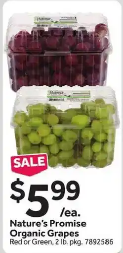 Stop&Shop Nature's Promise Organic Grapes offer