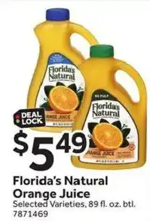 Stop&Shop Florida's Natural Orange Juice offer
