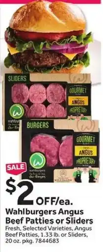 Stop&Shop Wahlburgers Angus Beef Patties or Sliders offer