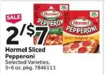 Stop&Shop Hormel sliced pepperoni offer