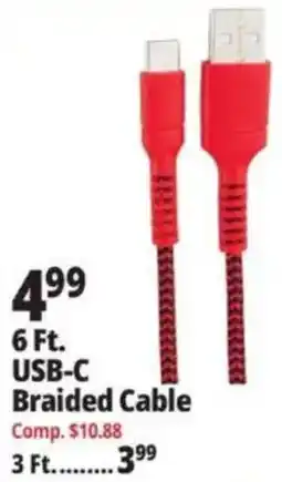 Ocean State Job Lot USB-C Braided Cable offer