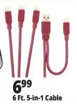 Ocean State Job Lot 6 Ft. 4-in-1 Cable With carrying case offer