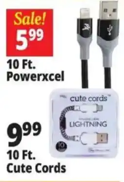Ocean State Job Lot Powerexcel 10 Ft. Lightning Cable offer