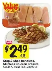 Stop&Shop Stop & Shop Boneless, Skinless Chicken Breasts offer