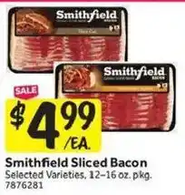 Stop&Shop Smithfield Sliced Bacon offer
