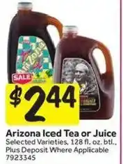 Stop&Shop Arizona Iced Tea or Juice offer