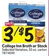Stop&Shop College Inn Broth or Stock offer