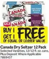 Stop&Shop Canada Dry Seltzer offer