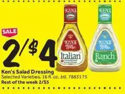 Stop&Shop Ken's Salad Dressing offer