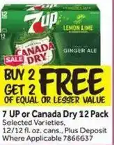 Stop&Shop 7 Up or Canada Dry offer