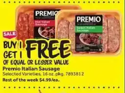 Stop&Shop Premio Italian Sausage offer