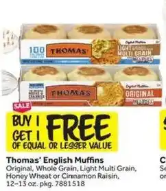 Stop&Shop Thomas' English Muffins offer