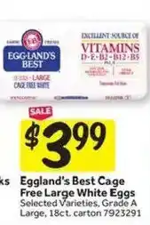 Stop&Shop Eggland's Best Cage Free Large White Eggs offer