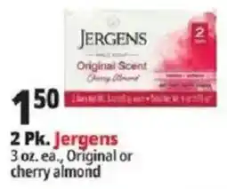 Ocean State Job Lot Jergens Original or cherry almond offer