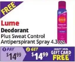 Ocean State Job Lot Lume Deodorant offer