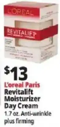 Ocean State Job Lot L'oreal Paris Revitalift Moisturizer Day Cream offer