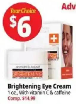 Ocean State Job Lot Advanced Clinicals Brightening Eye Cream offer