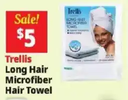 Ocean State Job Lot Trellis Long Hair Microfiber Hair Towel offer
