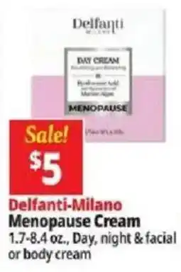 Ocean State Job Lot Delfanti-Milano Menopause Cream offer