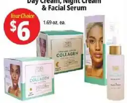 Ocean State Job Lot Your Choice Day Cream, Night Cream & Facial Serum offer