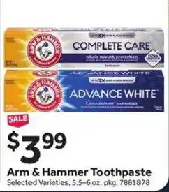Stop&Shop Arm & Hammer Toothpaste offer