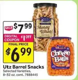 Stop&Shop Utz Barrel Snacks offer