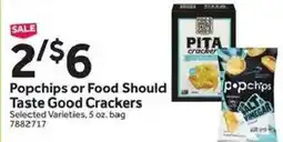 Stop&Shop Popchips or Food Should Taste Good Crackers offer