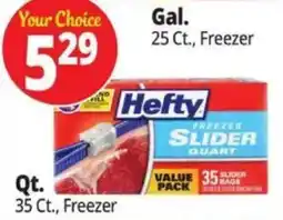 Ocean State Job Lot Hefty freezer slider quart offer