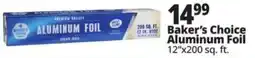Ocean State Job Lot Baker's Choice aluminum foil offer