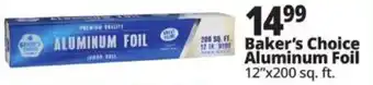 Ocean State Job Lot Baker's Choice aluminum foil offer