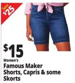 Ocean State Job Lot Women's Famous Maker Shorts, Capris & some Skorts offer