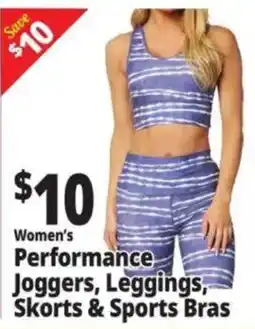 Ocean State Job Lot Women's Performance Joggers, Leggings, Skorts & Sports Bras offer