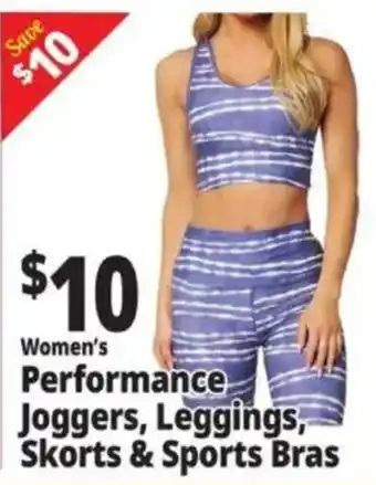 Ocean State Job Lot Women's Performance Joggers, Leggings, Skorts & Sports Bras offer
