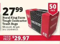 Rural King Rural King Farm Tough Contractor Trash Bags offer