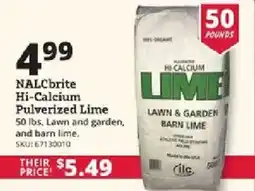 Rural King Nalcbrite hi-calcium pulverized lime offer