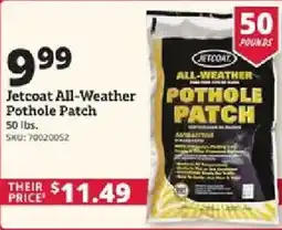 Rural King Jetcoat all-weather pothole patch offer