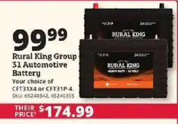 Rural King Rural King Group 31 Automotive Battery offer