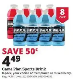 Rural King Game Plan Sports Drink offer