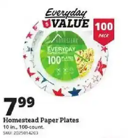 Rural King Homestead paper plates offer