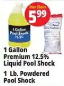 Ocean State Job Lot 1 gallon premium liquid pool shock offer