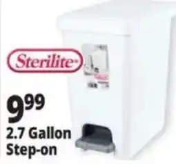 Ocean State Job Lot Sterilite 2.7 Gallon Step-on offer