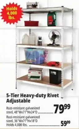 Ocean State Job Lot 5-Tier Heavy-duty Rivet Adjustable offer