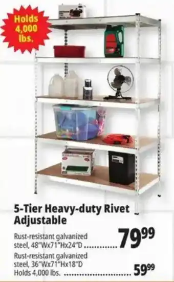 Ocean State Job Lot 5-Tier Heavy-duty Rivet Adjustable offer