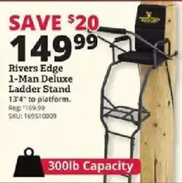 Rural King Rivers Edge 1-Man Deluxe Ladder Stand offer