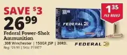 Rural King Federal Power-Shok Ammunition offer