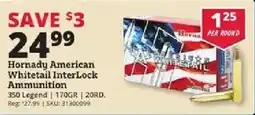 Rural King Hornady American Whitetail InterLock Ammunition offer