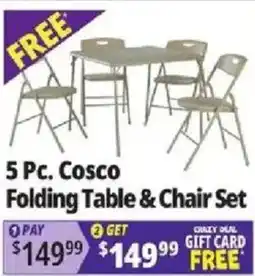 Ocean State Job Lot 5 Pc. Cosco Folding Table & Chair Set offer
