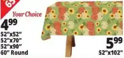 Ocean State Job Lot Your Choice Tablecloth offer
